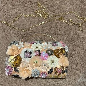 Floral Embellished Women's Bag